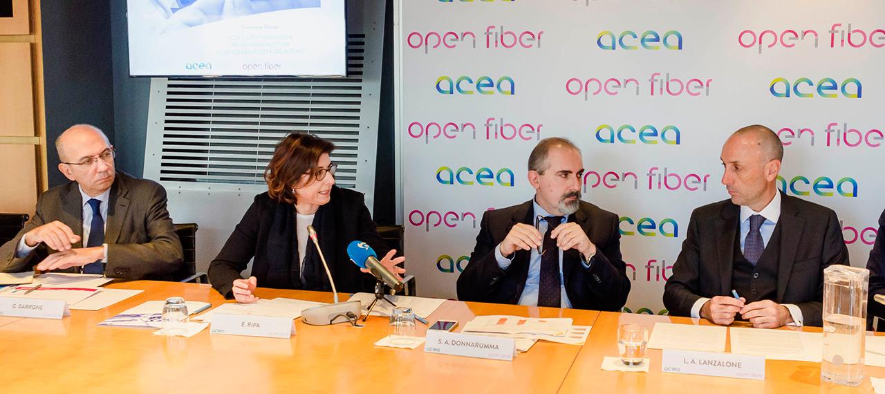 Accordo tra Acea e Open Fiber